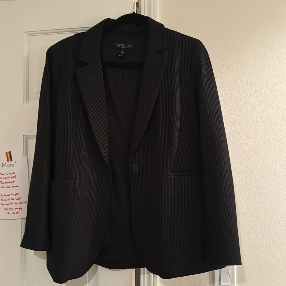 Rachel Zoe Black lightweight sweatshirt blazer